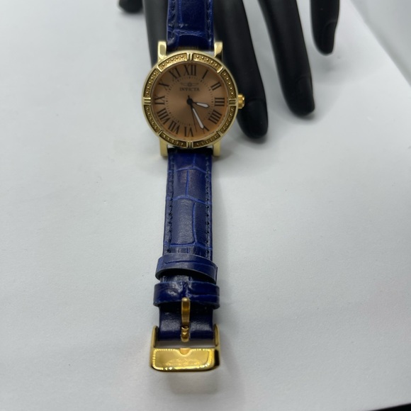 ⌚️👀 INVICTA stainless Steele 18 kt gold plated face - Picture 3 of 7